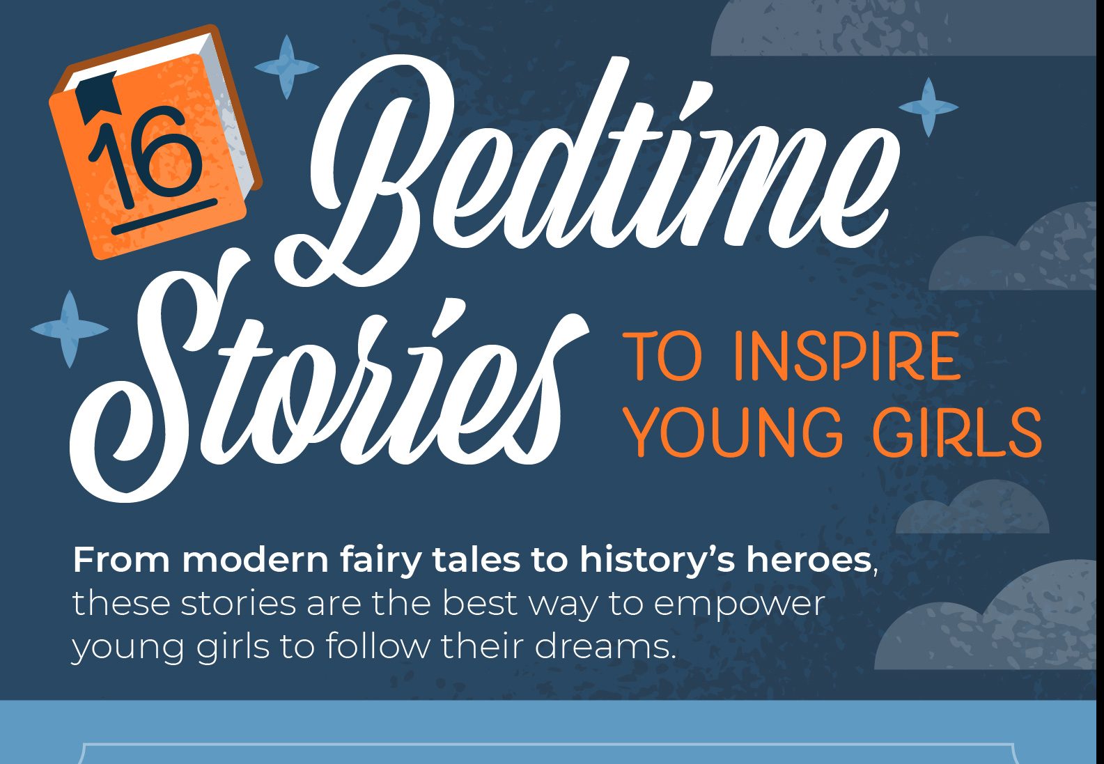 16 Bedtime Stories to Inspire Young Girls #infographic